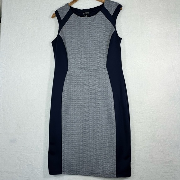 Enfocus Studio Navy Blue Color Block Dress Women's Size 14 RN 74299 Officewear - Picture 12 of 16